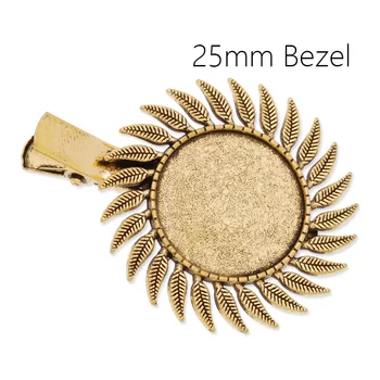 

Filigree hairpins base with 25 mm blank bezel cabochon wholesale, antique gold, 10 pcs/lot-C4050