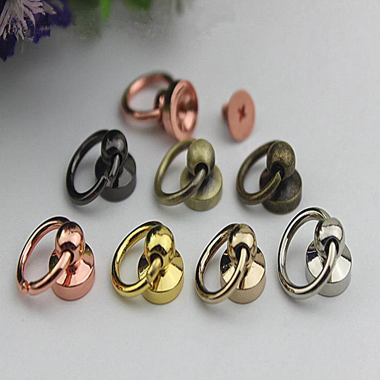 

5pcs metal nipple side screw buckle fastener for handbag purse hanging Decor hardware buckle DIY bag accessory clasp snap buckle