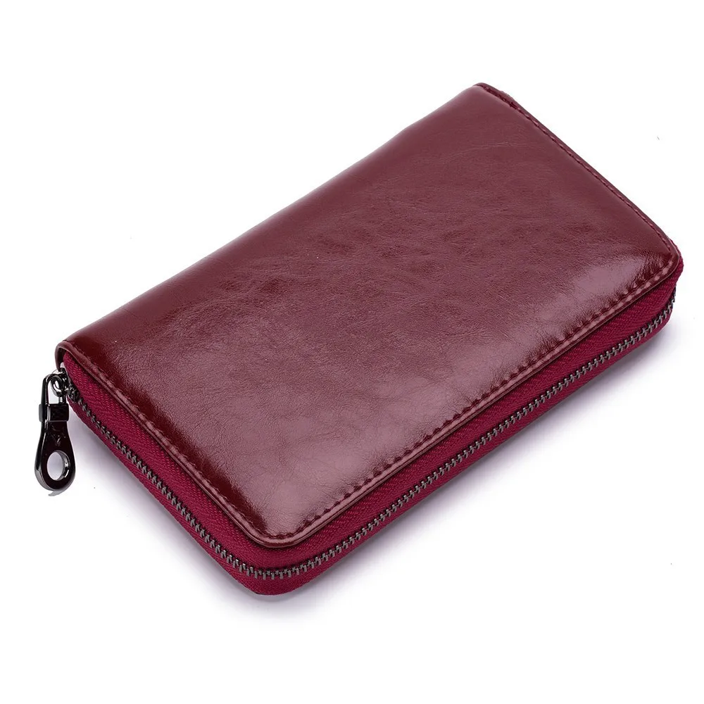 

Women Wallets Long Style Multi-functional Purse Cow Leather Female Wallet Clutch Card Holder Cell Phone Pocket Passport Holder