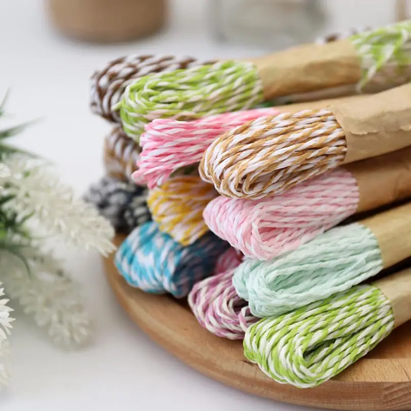 

12 x 10 Meters Roll of Paper Raffia Cord Craft Twine Rope String Craft DIY Scrapbook SGG01
