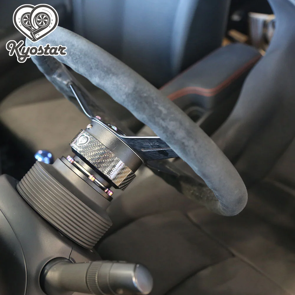 Универсальный Гоночный адаптер для ступицы рулевого колеса из настоящего углеродного волокна, адаптер для ступицы рулевого колеса, набор для быстрого крепления, синий, черный, красный