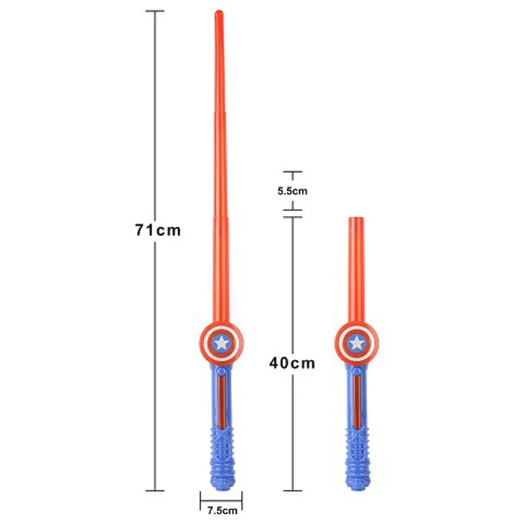 Мстители регулируемый световой бар Капитан Америка Человек-паук Железный человек Бэтмен световой меч игрушка праздничные подарки Детские