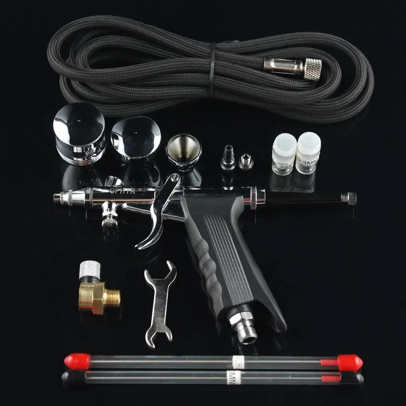 Conjunto de Aerógrafo de Ação Dupla para Pintura Pulverizador de Pistola de Pintura Ophir Corporal Hobby Modelo Toque-up Automática _ Ac069 0.3mm 0.5mm 0.8mm 2 High Quality Beleza e saúde