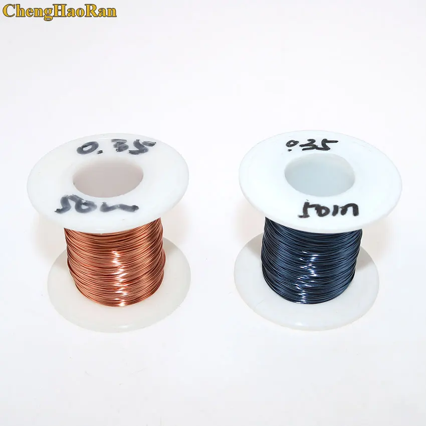 

ChengHaoRan 0.35mm red enameled wire New polyurethane enamelled round winding QA-1-155 copper wire 50 meters red