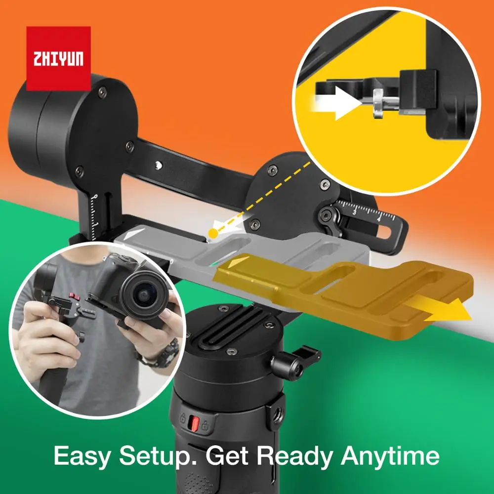  Zhiyun Crane-M2 3-Axis Handheld Gimbal Stabilizerfor Mirrorless Cameras Smart Phone Action CamQuick