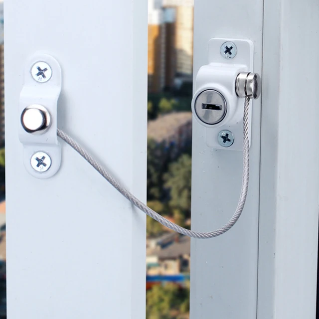 1 Set Window Lock Children Protection Window Restrictor Stainless Steel