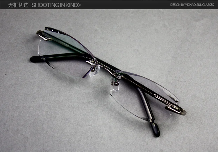 XINZE модные очки алмазные для обрезки очки без оправы рецептурная оптика очки Рамка для мужчин очки