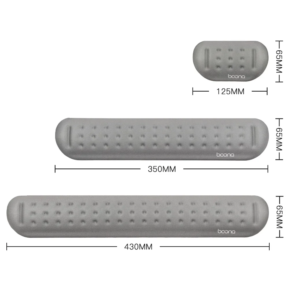  Boona Memory Foam Micro Fiber Massage Hole Keyboard Pad & Mouse Pad Comfortable Lightweight Support