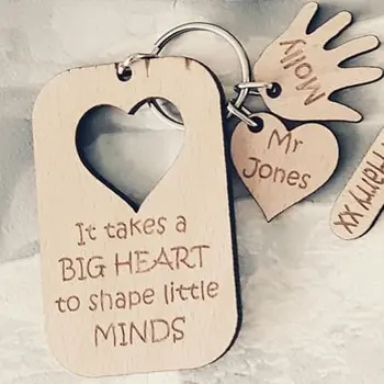 

It Takes A Big Heart To Shape A Little Mind, Teacher Appreciation, Gift Keyring set, thank you teacher gifts, end of school year