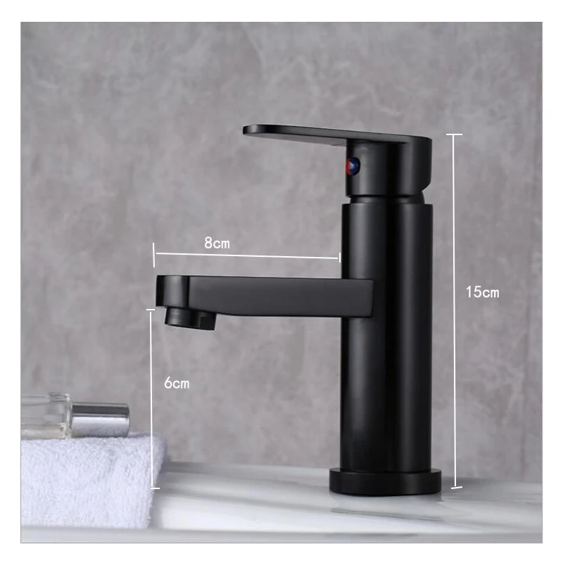 Luxury Bathroom Basin Faucet Space Aluminum Cold and Hot Water Mixer Tap Deck Mounted Single Handle Crane Washbasin Sink Faucet
