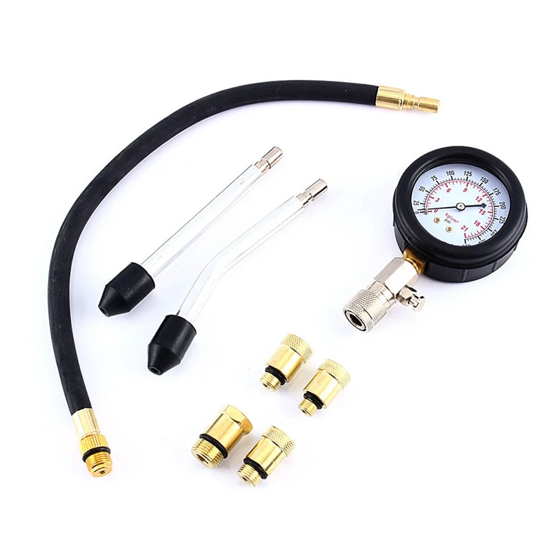 Rapid Type Pressure Gauge Tester Kit Motor Auto Petrol Gas Engine Cylinder Compression Gauge Tester Tool Car Diagnostic Tool