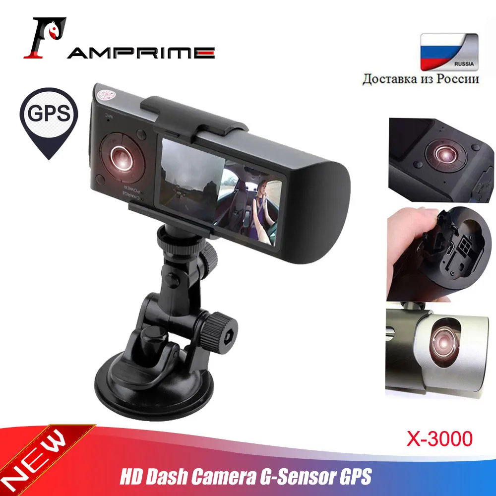 Автомобильный видеорегистратор AMPrime с двумя объективами R300 2 7 &quotGPS камера 140