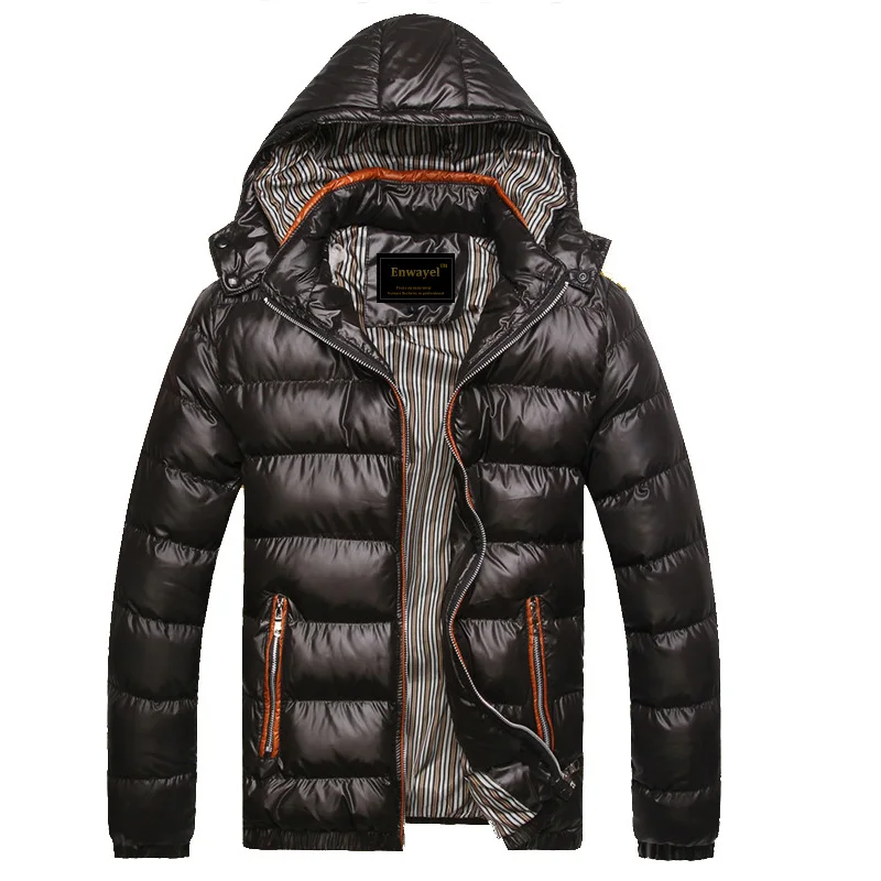 2018 куртка осень-зима Для мужчин пальто верхняя одежда мода капюшон мягкий стеганый теплый мужской куртки парка Для мужчин с капюшоном