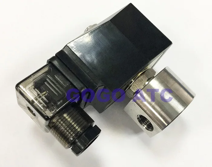 200bar/100bar 2 방향 물 고압 솔레노이드 밸브 1/4 12V DC 오리피스 1.2mm/2mm N.C SPG 스테인레스 스틸 세차 펌프 밸브