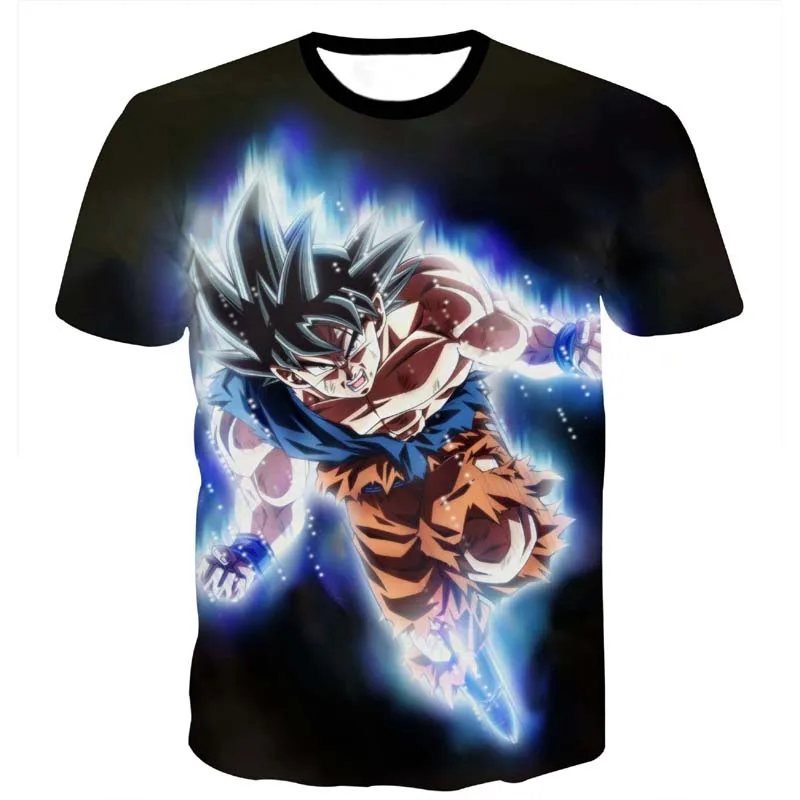 Dragon Ball Z Футболка мужская летняя 3D печать Супер Saiyan Son Goku God Black Zamasu Vegeta Драконий жемчуг футболки повседневные топы футболки