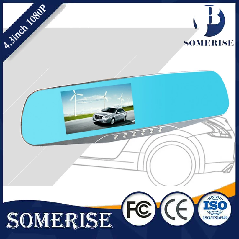 For NISSAN AUDI car dvr radar detector rearview mirror camera G sensor