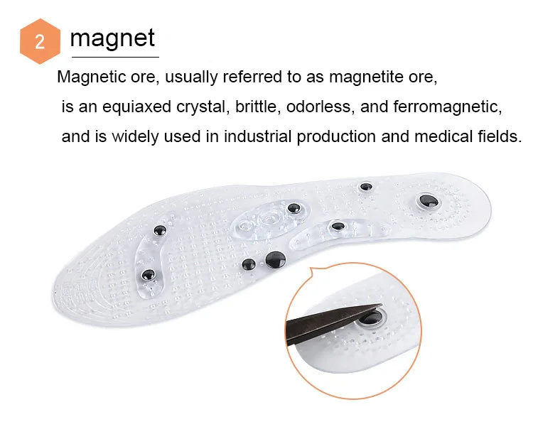 1 пара обуви ПВХ стельки для ног Магнитная забота о здоровье Удобные стельки для ухода за ногами Беговые Спортивные массажные стельки