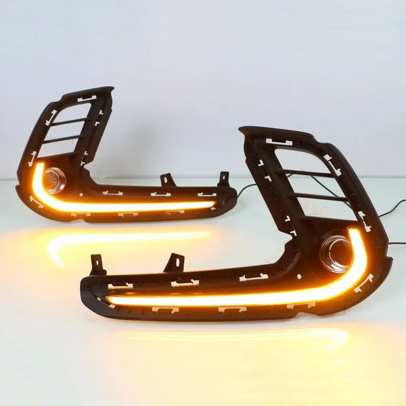 

2Pcs LED DRL Daytime Running Lights Fog light Driving Bumper Fit For Hyundai Elantra 2016-2017