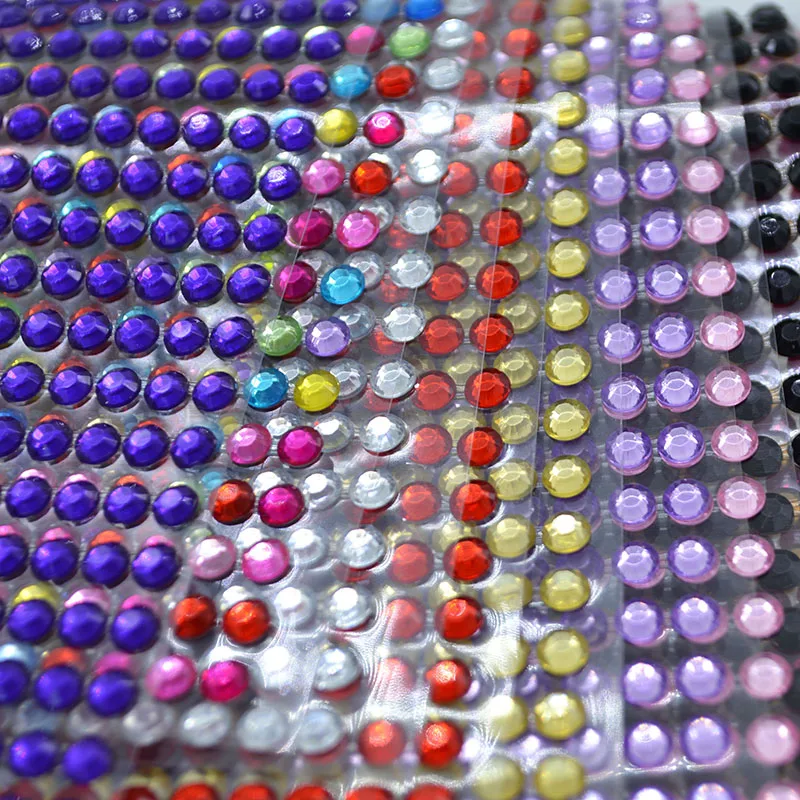 646 قطعة/المجموعة 5 ملليمتر diy مائي الهاتف المحمول pc الفن الاكريليك حجر الراين الذاتي لاصق سكرابوكينغ ملصقات الحائط ملصقا السيارة 7z