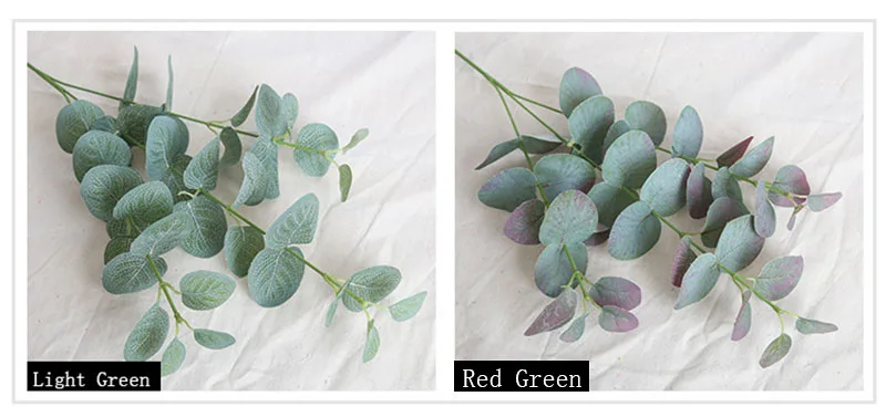 Flone Artificial Money Leaf Plants Bouquet Silk Flowers Arrangement Fake Tree Branch Wedding Supplise Home Garden Decoration (4)
