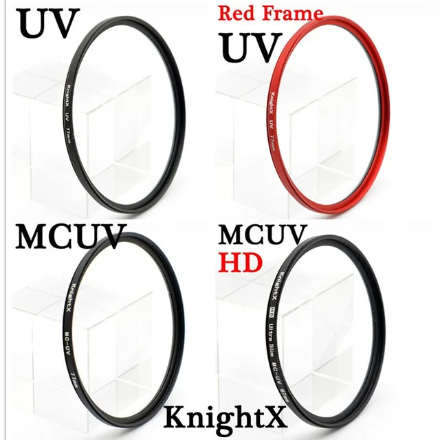 Cheap KnightX Multi Coated UV Ultra-Violet Filter MC UV For Canon Nikon  d3100  d7100 canon 100d  600D 550D 350D SLR Camera Lens