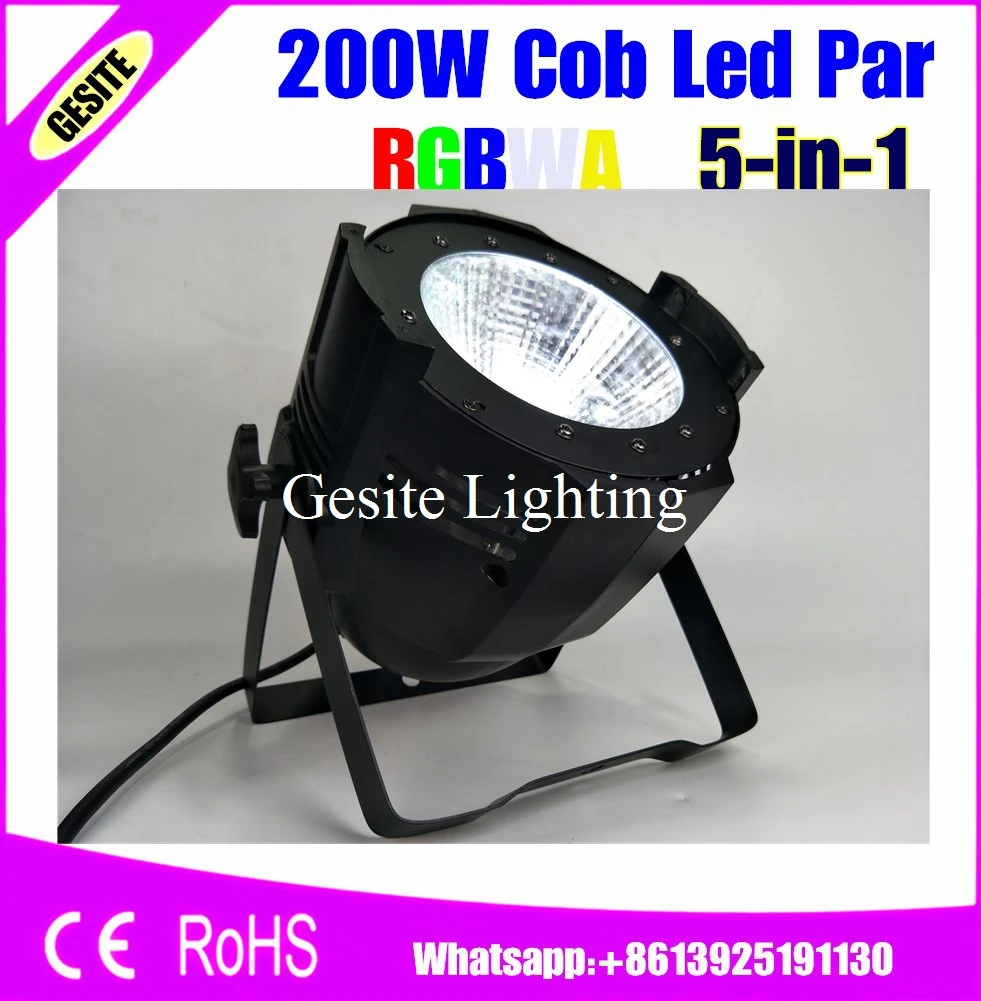 200 Вт RGBWA Par 64 COB LED Light корпус Blacklight Led PAR Can с DJ Disco Stage Bar Club DMX 512 контроллер|cob led par|par 64dmx