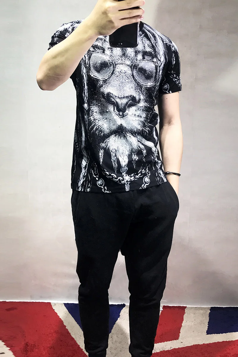 Мужская летняя хип-хоп Уличная, большой размер, свободная трендовая мужская одежда с коротким рукавом