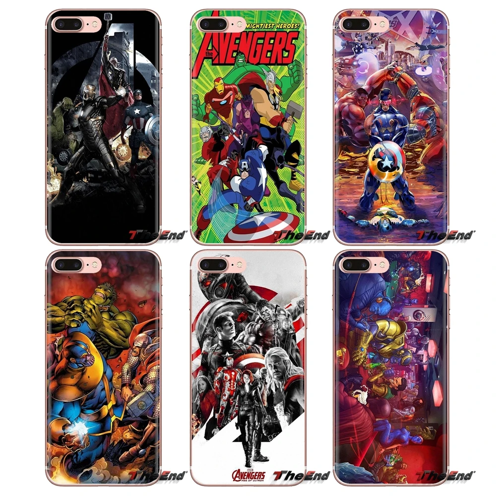 Прозрачный чехол из ТПУ для iPod Touch Apple iPhone 4 4S 5 5S SE 5C 6 6S 7 8 X XR XS Plus MAX Мстители