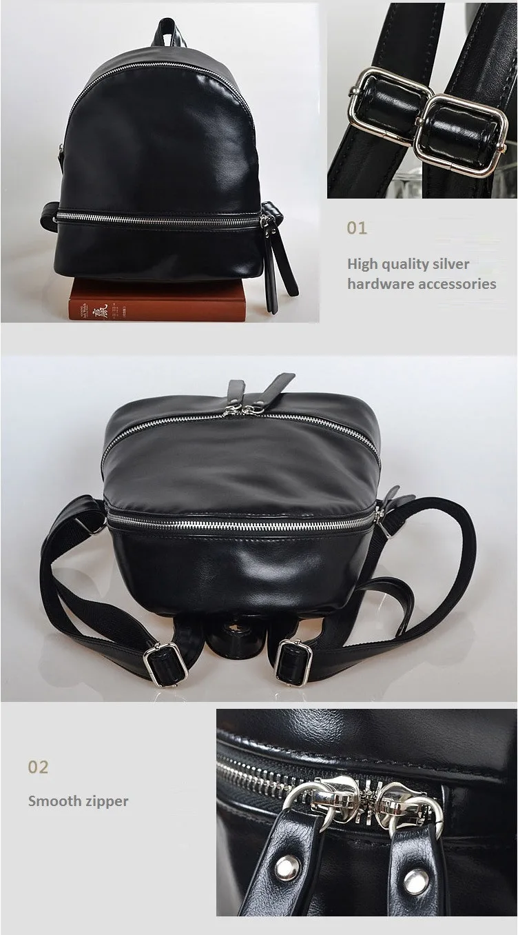 NIGEDU brand Women Backpack vintaeg High quality soft PU leather School Bag for girls Rucksack small Female Travel Backpacks (4)