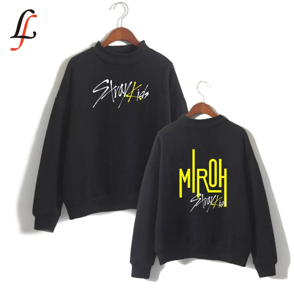 

Stray kids straykids harajuku Turtleneck Hoodies Sweatshirts Kpop Women Oversize outwear Hip-Hop Bangtan Boys streetwear Clothes
