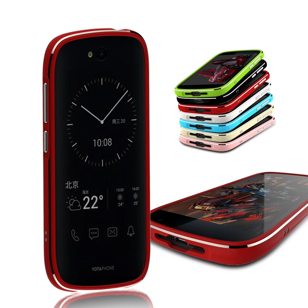 imágenes para Luphie Caja Del Teléfono Móvil para Yotaphone 2 Yota 2 Antidetonante de Parachoques de Aluminio + 2 protector de Pantalla imágenes para Luphie Caja Del Teléfono Móvil para Yotaphone 2 Yota 2 Antidetonante de Parachoques de Aluminio + 2 protector de Pantalla