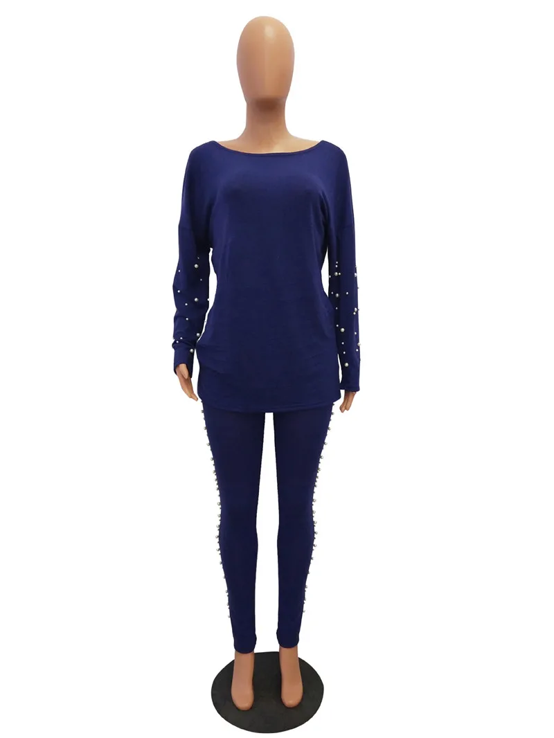 2018 autumn women knitting tracksuit set-5