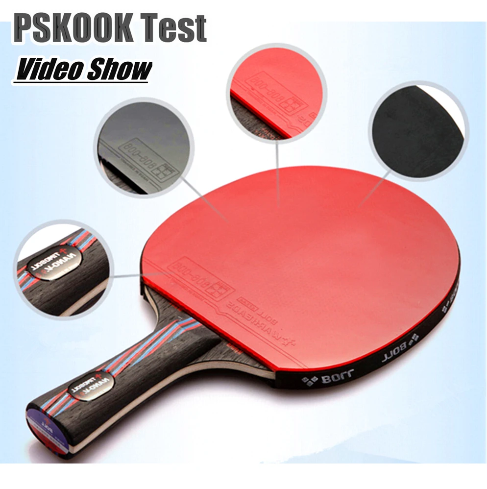 High Quanlity Table Tennis Racket Bat Rubber Elastic Racquet Long