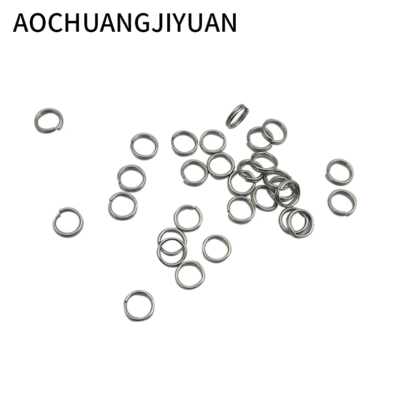 500PCS Heavy Duty Stainless Steel Fishing Split Rings Lure Solid Ring Loop For Blank Crank Bait Connectors Tackle Tool Kit