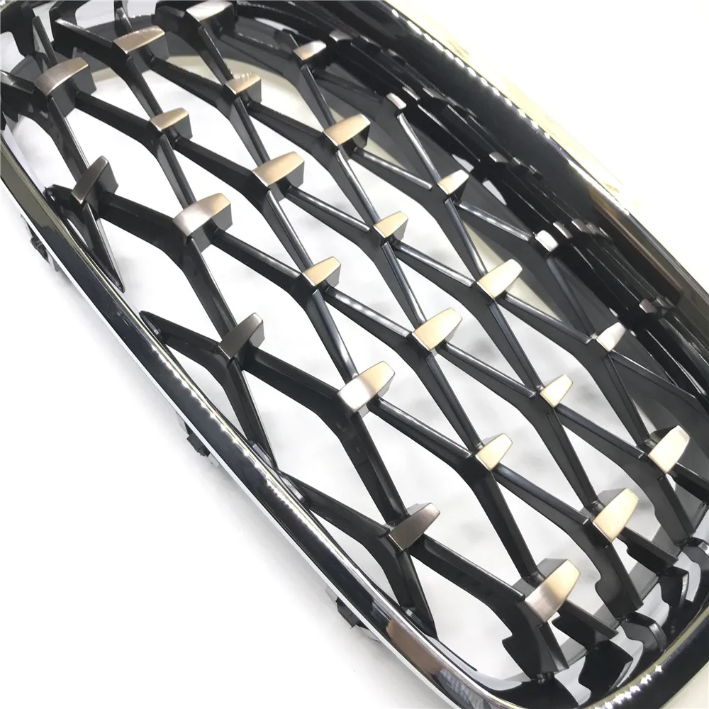 For Bmw F10 F11 F18 Car Front Grill Newest Diamond Style 2010- One Pair Abs 5 Series F10 Mesh Grill
