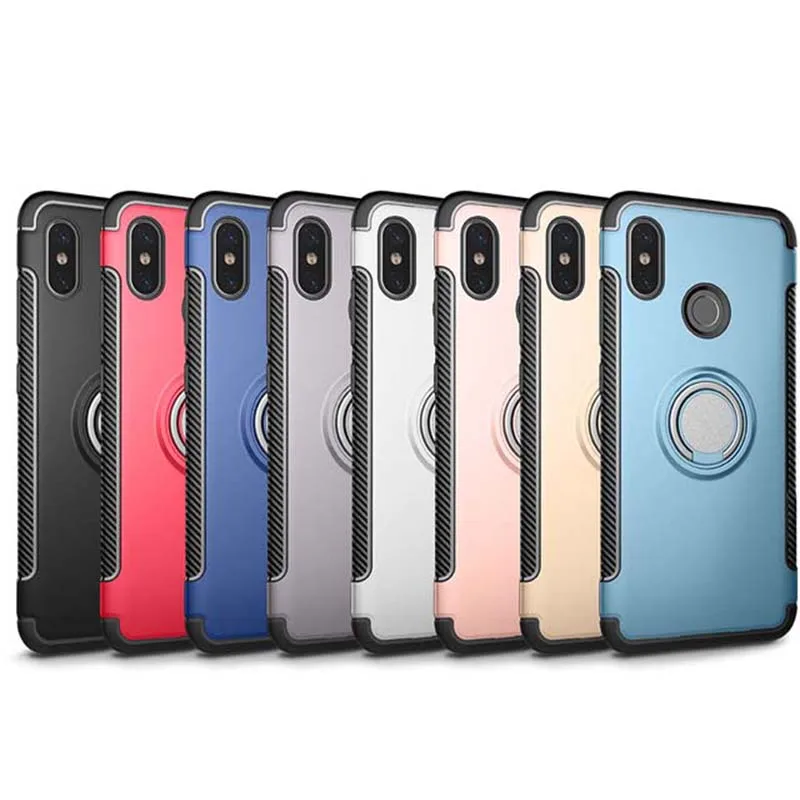 50 шт. противоударный Гибридный чехол с кольцом для пальцев для Xiaomi mi 9 8 SE Lite Max mi x Note 3 F1 360 Автомобильный магнитный держатель-крепление
