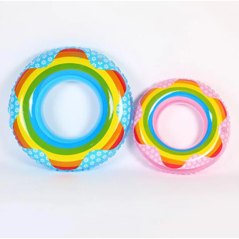 

2018 Rainbow Inflatable Mattress Swimming Pool Floats For Adults Summer Beach Circle Party Toys Water Sports boia piscina