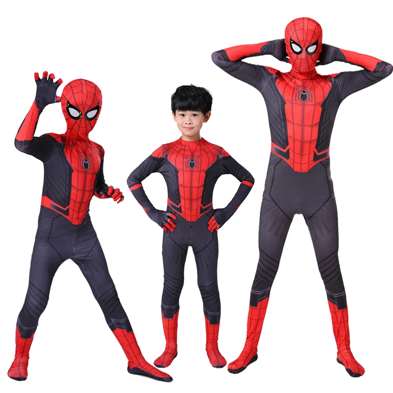 

Spider-Man costumes Far From Home Peter Parker Cosplay Costume Superhero Bodysuit Suit Jumpsuits Zentai Spiderman kids Adult