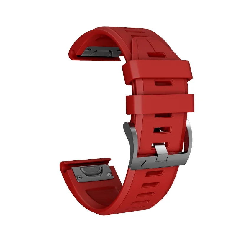 26 мм 22 мм ремешок для часов Garmin Fenix 6X 5X 3HR силиконовый ремешок с быстроразъемным браслетом для Garmin Fenix 6 5 5X Plus/945/935 - Цвет ремешка: red