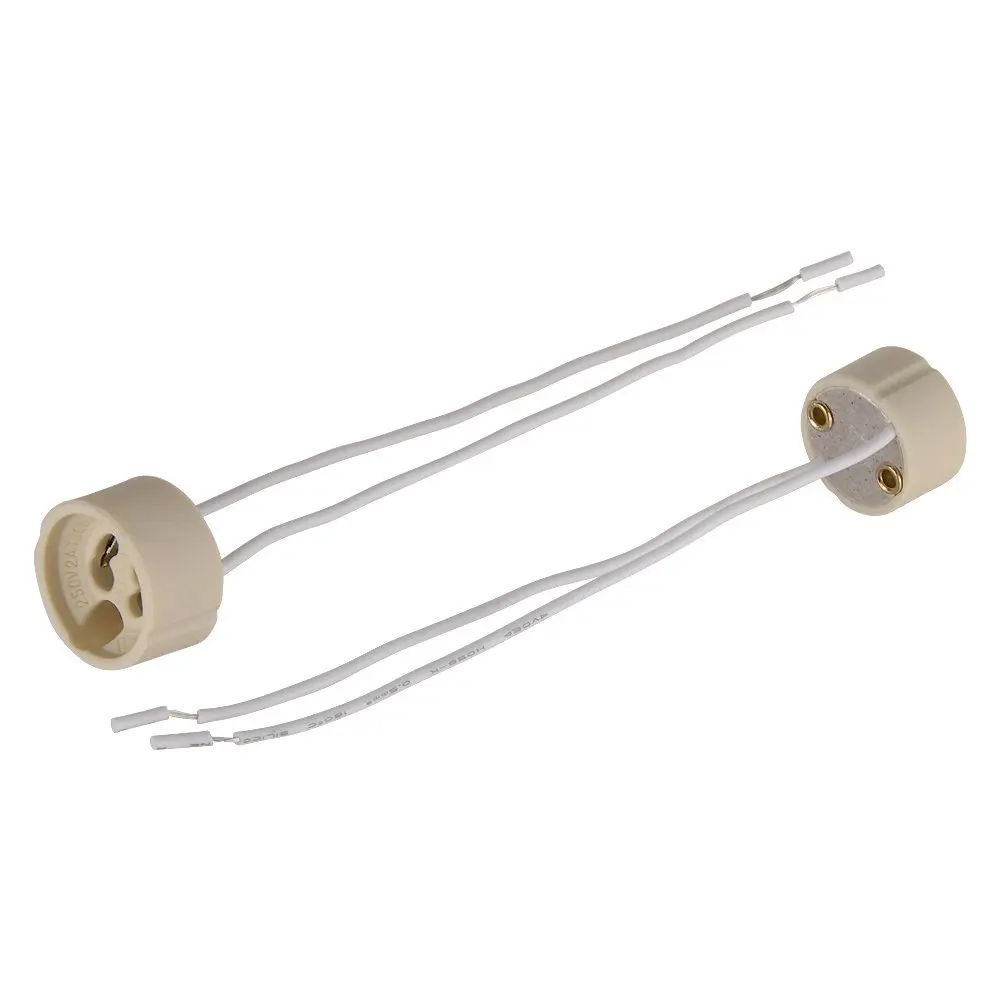 Ceramic Gu10 Base Socket Adapter Wire Connector Lamp Holder Gu10 Base Socket Adapter Wire Connector