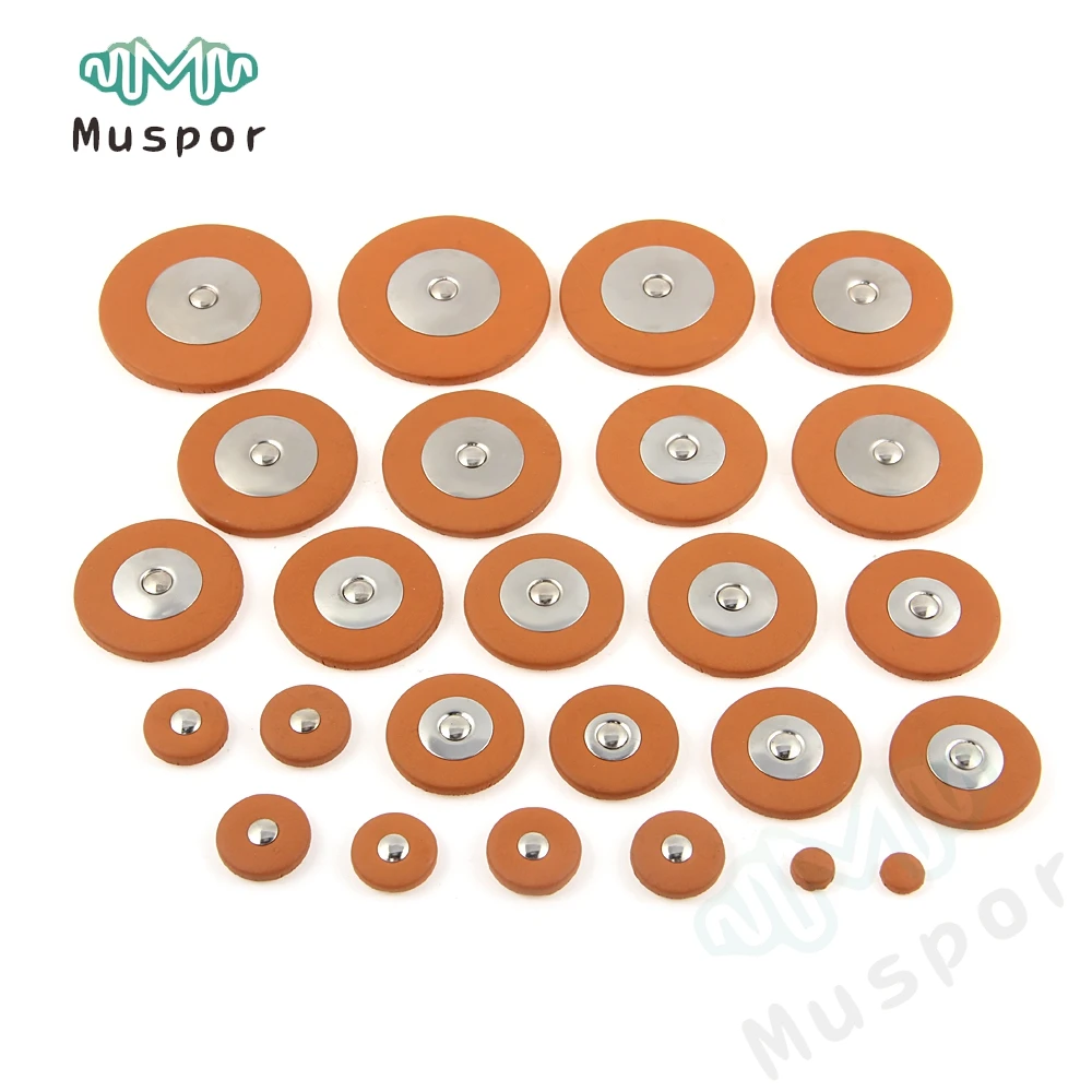 Buy 25 pcs Tenor Saxophone Sax Pads kit synthetic leather Resonator from