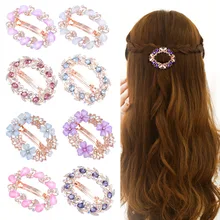 Цветок бабочка шпилька Стразы шпилька Кристалл Брошь для волос дикая весна зажим Топ зажим девушка заколка шпилька инструмент для укладки