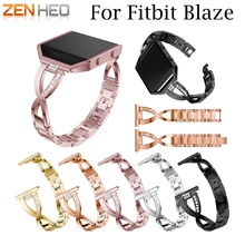 Для Fitbit Blaze полос с оправа из нержавеющей стали часы сменные ремешки аксессуар ремешки для часов Fitbit Blaze Смарт часы