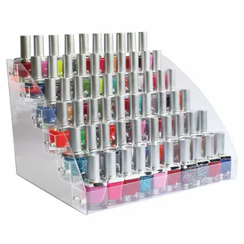 

New Transparent Organizer Storage Makeup 2-3-4-5-6-7 Layers Nail Rack Polish Exhibition Cosmetics Shelf Organizer Home Storage