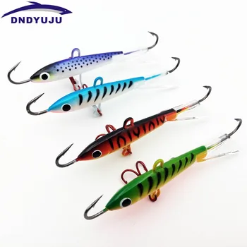 

1Pcs Fishing lures Sets Ice Jig 4Color 83mm 18g Balance Ice Fishing Road Mini Fish Lead Bionic Winter Fishing Bait Triangle Hook