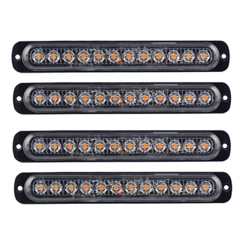 

12Led Light Flash Emergency Light Car Auto Truck Police Warning Lamp Flashing Light 4Pcs