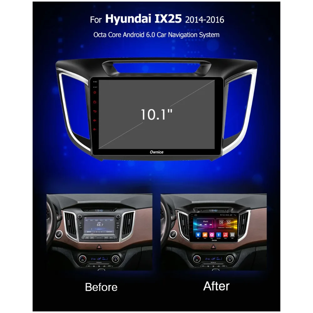 Flash Deal 10.1" IPS Android 9.0 8Core 4GB+32GB Car DVD Player for Hyundai Creta IX25 2015 2016 2017 2018 2019 GPS Radio Stereo DSP CarPlay 1