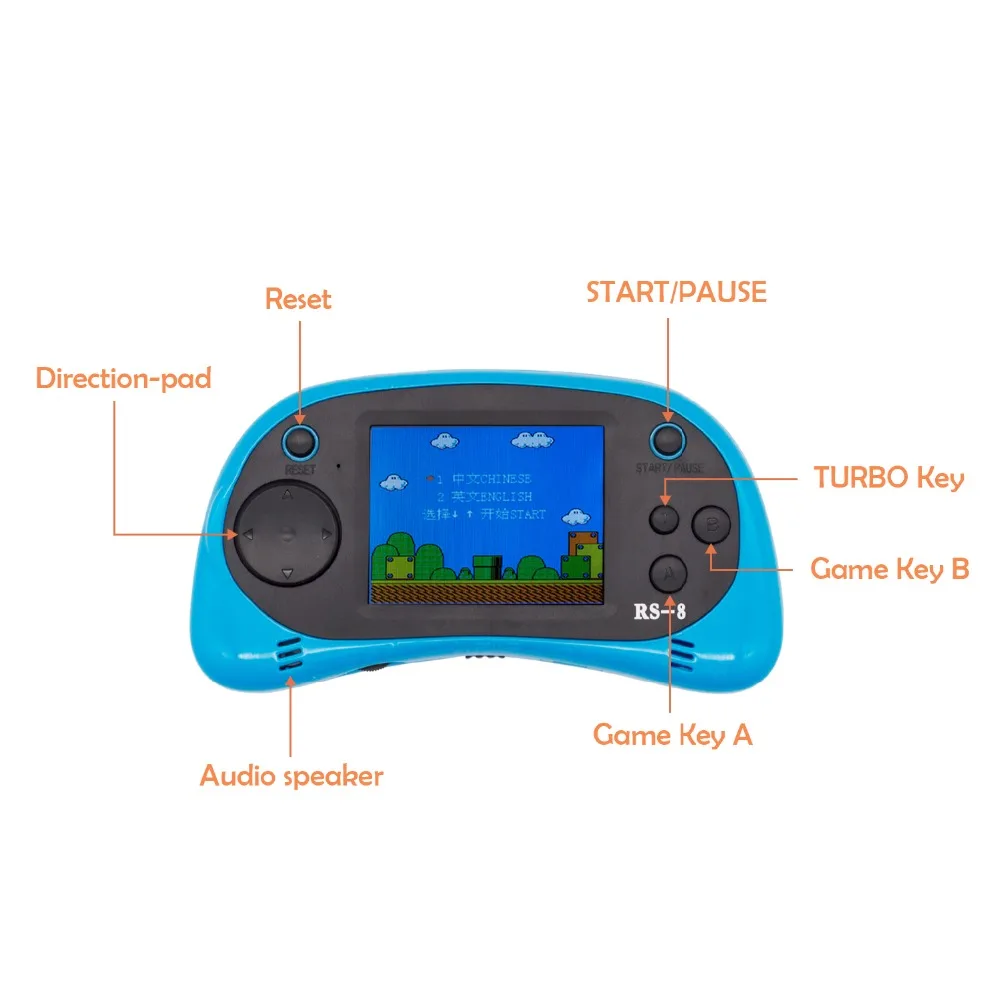 Handheld Game Console for Children Built in 260 Classic Old Video Games Retro Arcade Gaming Player Portable Boy Birthday Gift