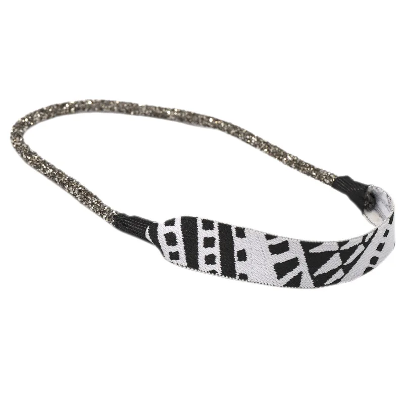 Women/'s Crystal Leopard Print Headband Fabric Head Wrap Hair Band Accessories
