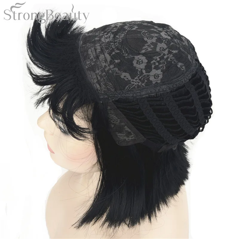 Lady Black Bob Wigs Synthetic Short 